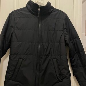 The North Face Black Puffer Jacket with Embroidered Logo